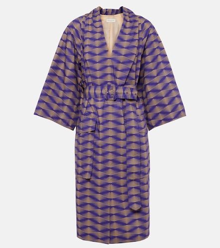 Vestido corto de popelín de algodón estampado - Dries Van Noten - Modalova