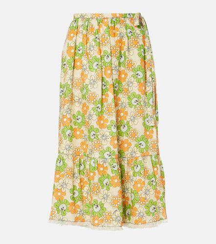 Marni Floral linen midi skirt - Marni - Modalova