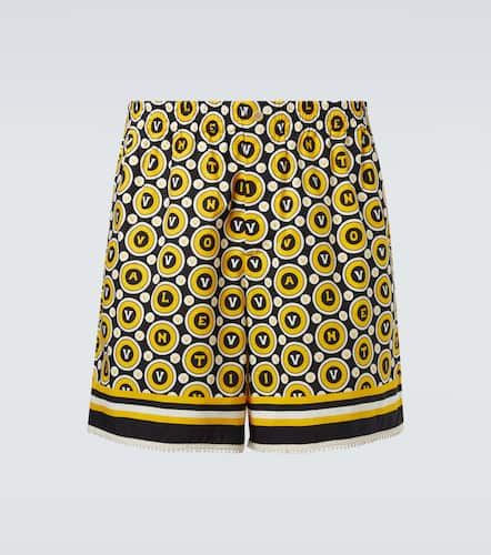 Printed cotton poplin shorts - Valentino - Modalova