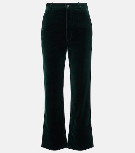 Pantalones rectos de terciopelo de algodón - Saint Laurent - Modalova