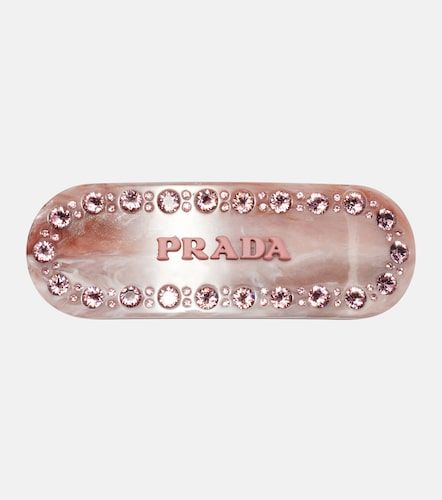 Prada Pasador con logo y cristales - Prada - Modalova