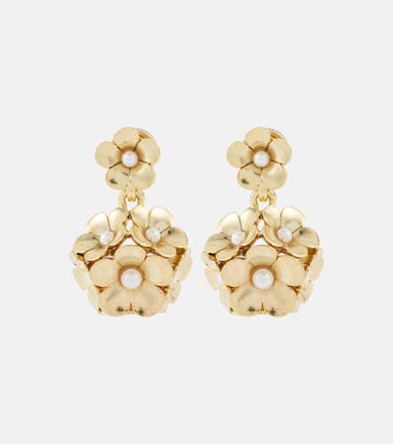 Floral faux pearl earrings - Oscar de la Renta - Modalova