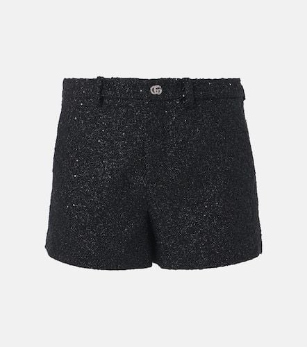 Double G sequined lamÃ© tweed shorts - Gucci - Modalova