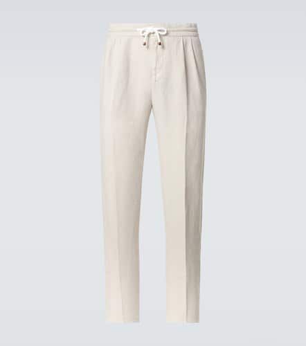 Linen straight pants - Brunello Cucinelli - Modalova