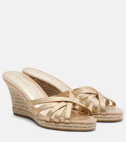 Metallic leather espadrille wedges - Veronica Beard - Modalova