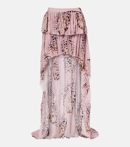 Printed asymmetric georgette maxi skirt - Blumarine - Modalova