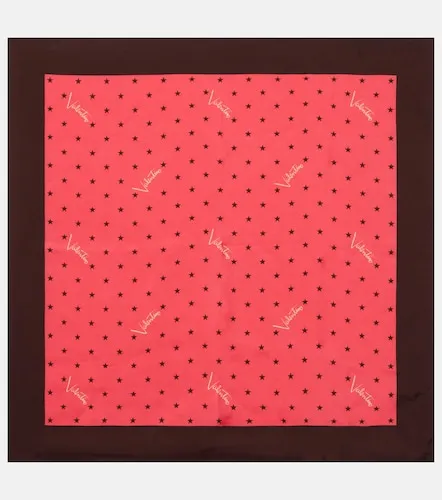 Pañuelo de sarga de seda estampado - Valentino Garavani - Modalova