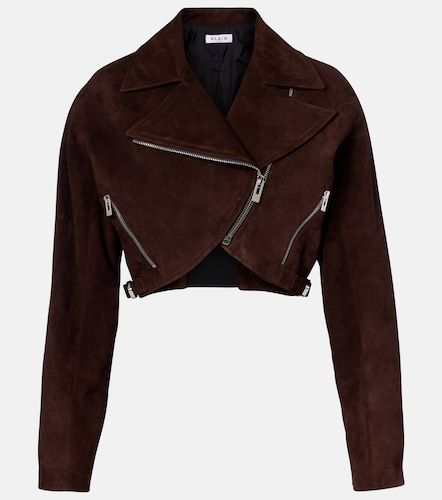 Alaïa Giacca biker cropped in suede - Alaia - Modalova