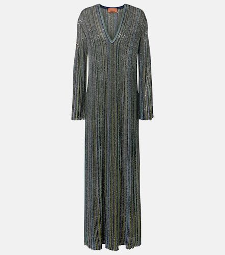 Abito lungo in lamé a righe - Missoni - Modalova