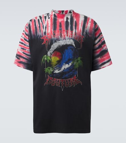 Camiseta de jersey de algodón estampada - Balenciaga - Modalova