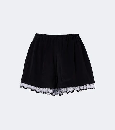 Shorts in crêpe de chine con pizzo - Simone Rocha - Modalova