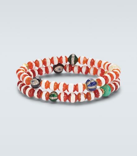 Set di 3 bracciali con perline e pietre preziose - Ileana Makri - Modalova