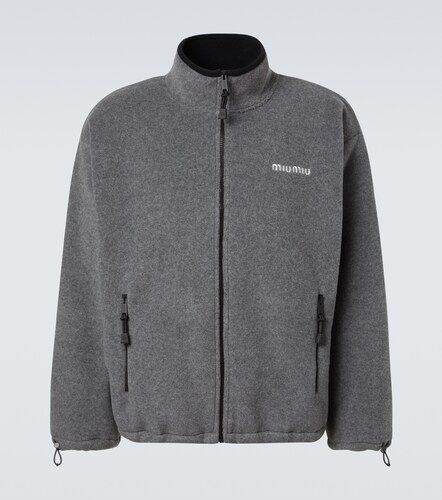 Miu Miu Logo fleece sweatshirt - Miu Miu - Modalova