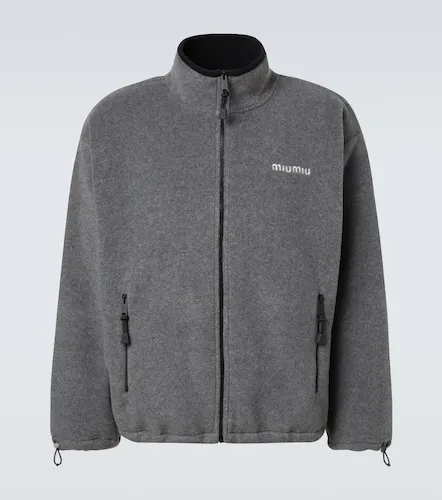 Sudadera de forro polar con logo - Miu Miu - Modalova