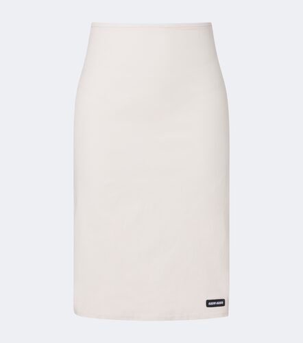 Cotton-blend poplin pencil skirt - Miu Miu - Modalova