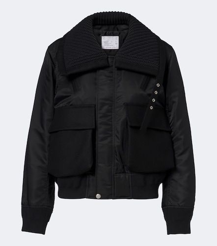 Sacai Wool-trimmed blouson jacket - Sacai - Modalova