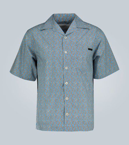Chain print cotton poplin shirt - Prada - Modalova