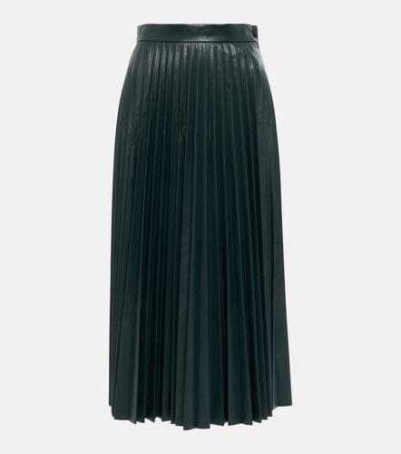 Pleated faux leather midi skirt - MM6 Maison Margiela - Modalova