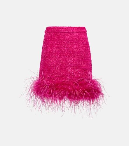 Minifalda de tweed con plumas - Rebecca Vallance - Modalova