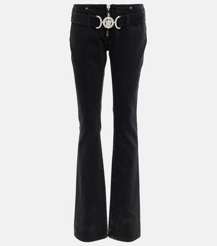 Belted low-rise flared jeans - Versace - Modalova