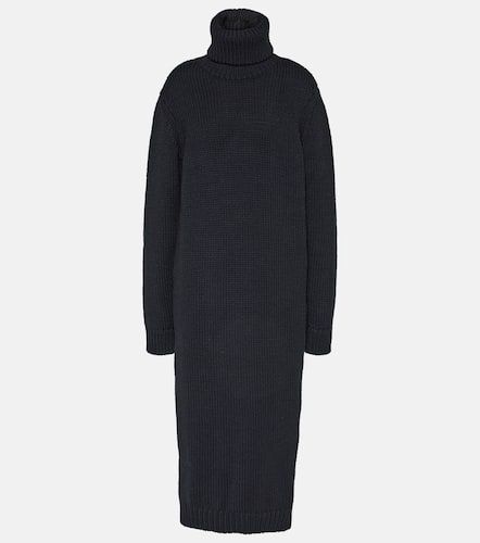Ribbed-knit wool sweater dress - Saint Laurent - Modalova