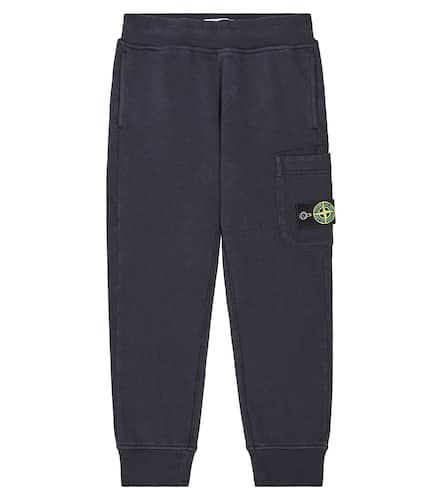 Compass cotton fleece sweatpants - Stone Island Junior - Modalova