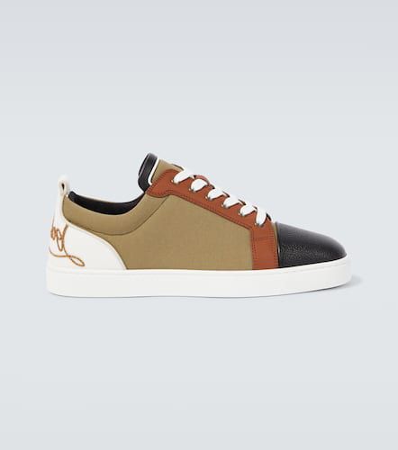 Fun Louis Junior leather and canvas sneakers - Christian Louboutin - Modalova