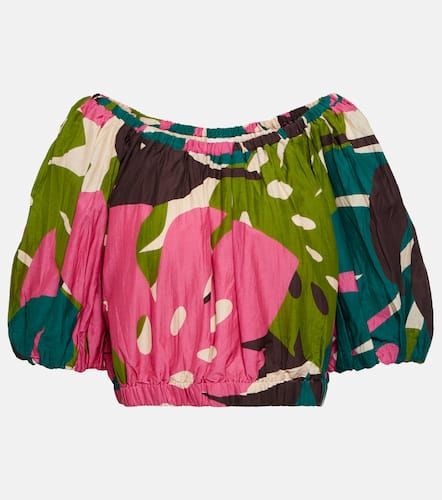 Top Britney imprimé en coton et soie - Velvet - Modalova