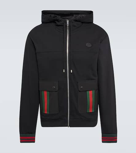 Web Stripe cotton jersey jacket - Gucci - Modalova