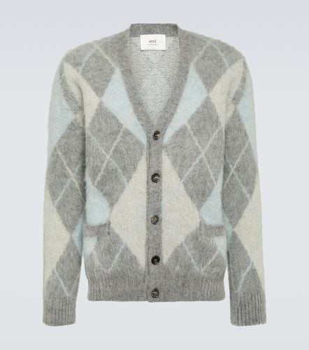 Argyle wool-blend cardigan - Ami Paris - Modalova