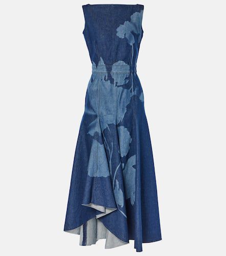 Bedrucktes Midikleid aus Denim - Erdem - Modalova