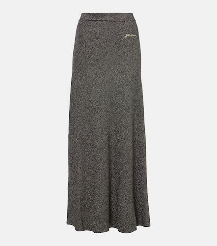 Ribbed-knit lamÃ© maxi skirt - Ganni - Modalova