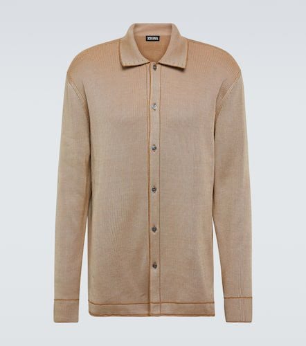 Cotton and silk jacquard shirt - Zegna - Modalova