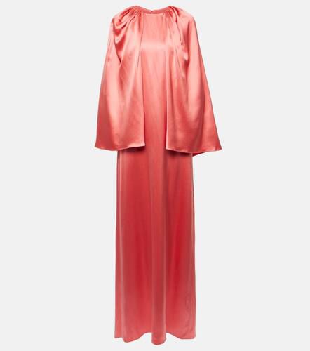 Caped silk satin gown - Monique Lhuillier - Modalova