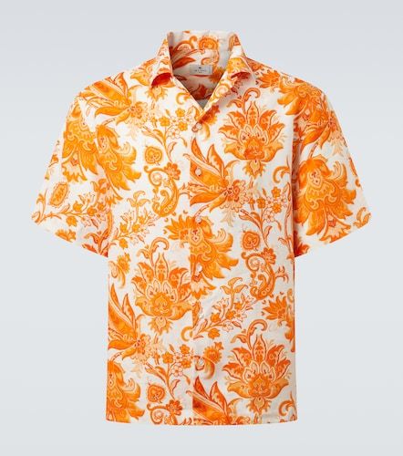 Camisa bowling de lino estampada - Etro - Modalova