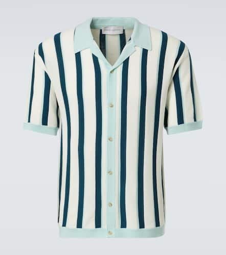 Striped knitted wool bowling shirt - King & Tuckfield - Modalova