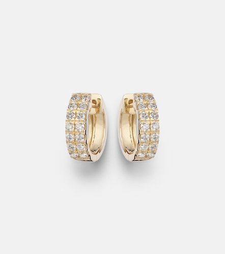 Pendientes Twin de oro d e14 ct con diamantes - Stone and Strand - Modalova