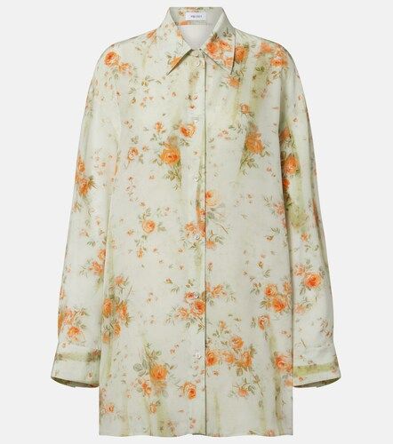 Camicia oversize con stampa floreale - McQueen - Modalova