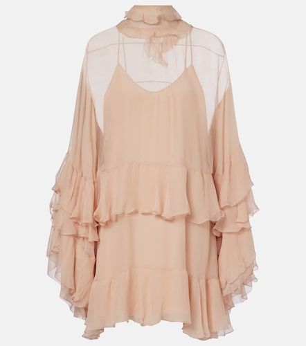 Chloe Ruffled silk muslin minidress - Chloe - Modalova