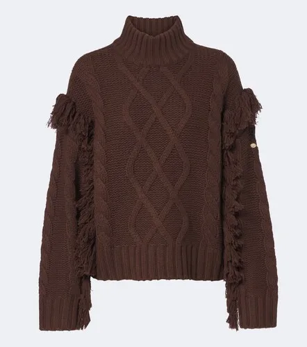 Brit cable-knit fringed wool sweater - Goldbergh - Modalova