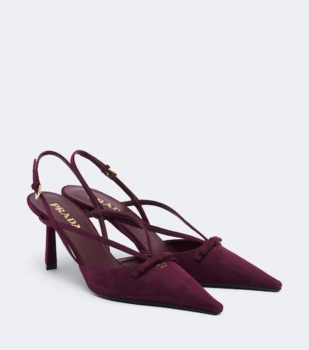 Slingback-Pumps aus Veloursleder - Prada - Modalova