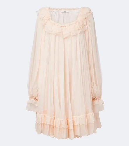 Chloe Ruffled silk muslin minidress - Chloe - Modalova
