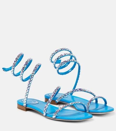 Crystal-embellished satin sandals - Rene Caovilla - Modalova