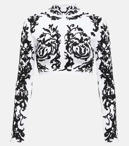 Alaia Calligraphy jacquard crop top - Alaia - Modalova
