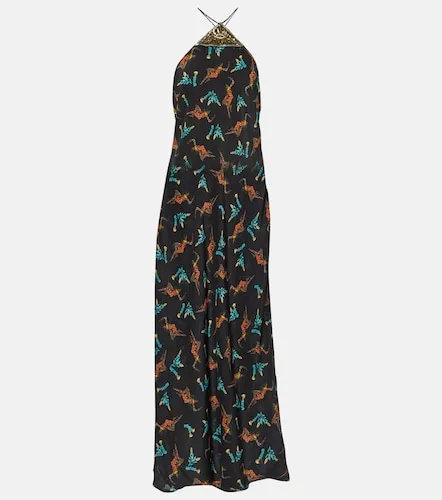 Vestido largo de seda estampado - Rixo - Modalova
