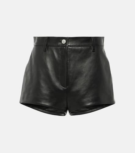 High-rise leather shorts - Magda Butrym - Modalova