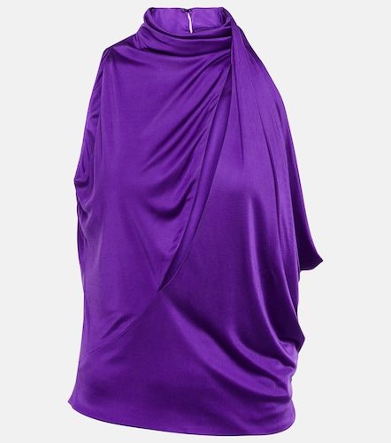 Versace Top in raso con cut-out - Versace - Modalova