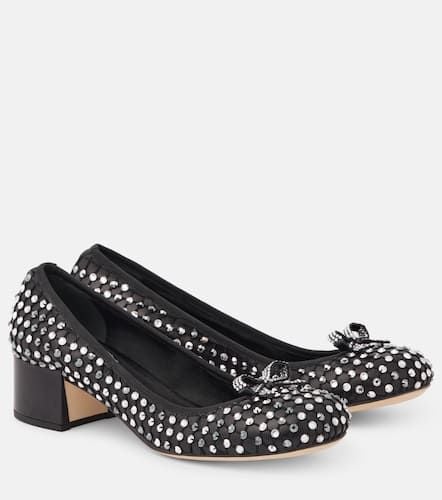 Crystal-embellished leather pumps - Rene Caovilla - Modalova