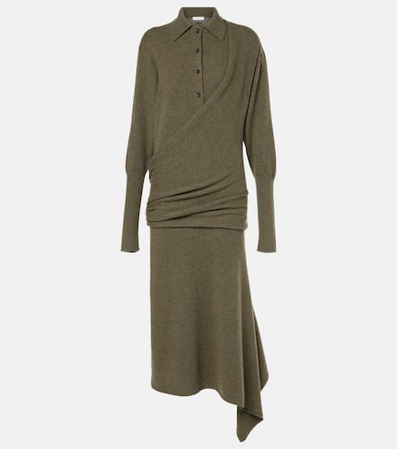 Draped wool and cashmere polo dress - Ferragamo - Modalova