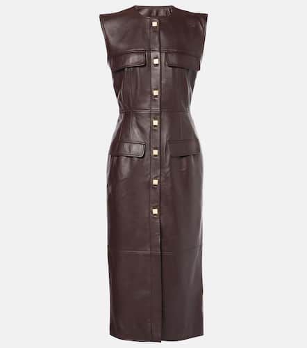 Tove Etta leather midi dress - Tove - Modalova